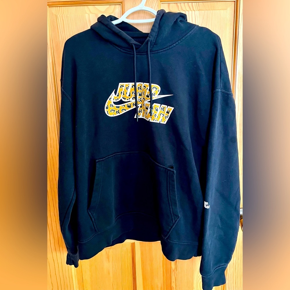 Jordan Black Hoodie with Yellow Graphic